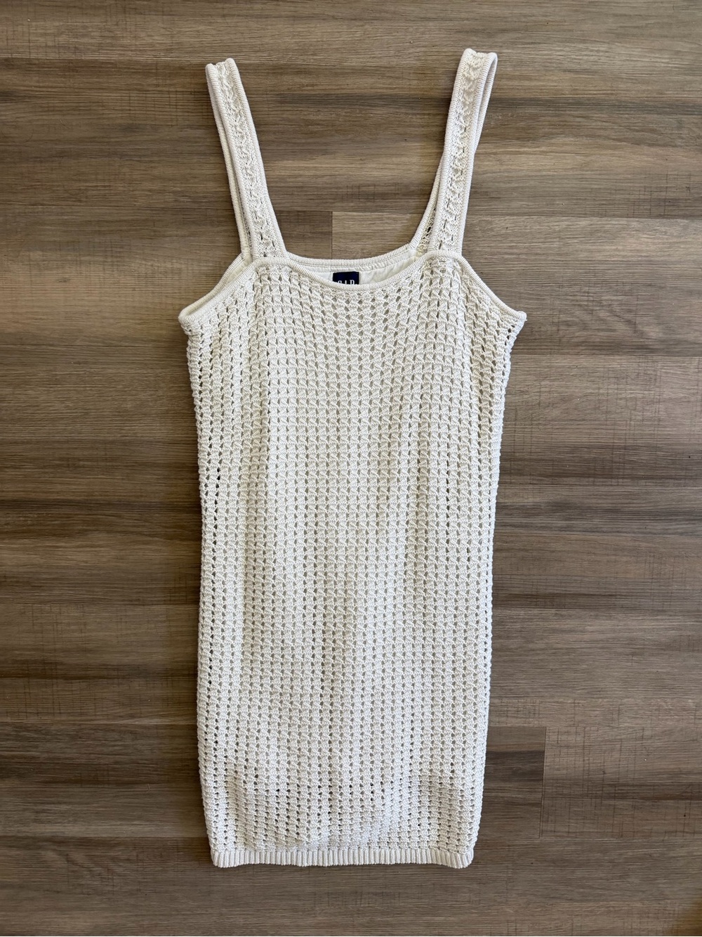 GAP White Crochet Tank Mini Dress